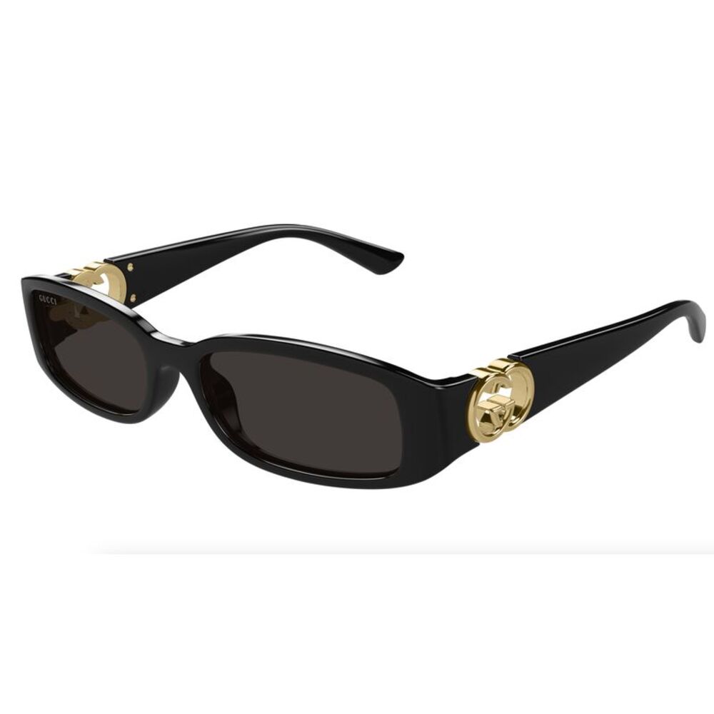 Gucci Black and Gold Women's Sunglasses
